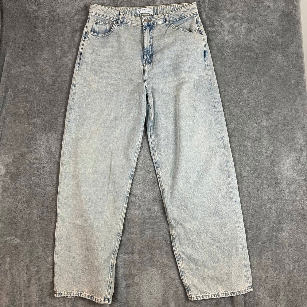 Denim Co Jeans Womens 12 Light Wash Wide Leg Baggy Patina Casual Classic